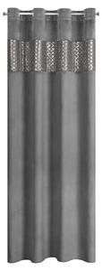 Dekorační vzorovaný velvet závěs MARGITA 140x250 cm grafitová (cena za 1 kus) MyBestHome