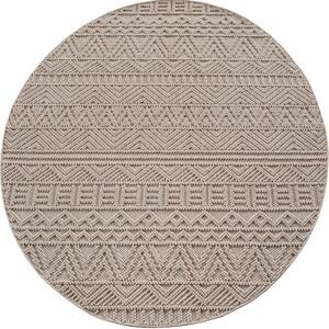 Ayyildiz, Kusový koberec Helix 2202 beige kruh, 120x120, béžová, chodba / předsíň