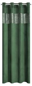 Dekorační vzorovaný velvet závěs MARGITA 140x250 cm zelená (cena za 1 kus) MyBestHome