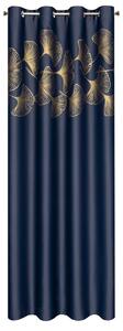Dekorační vzorovaný závěs "BLACKOUT" zatemňující HARMONIA modrá 140x250 cm (cena za 1 kus) MyBestHome
