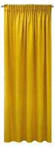 Dekorační velvet závěs s řasící páskou PIERRE CARDIN mustard/hořčicová 140x270 cm (cena za 1 kus) MyBestHome