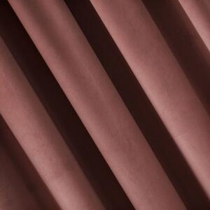 Dekorační velvet závěs s řasící páskou PIERRE CARDIN tmavě růžová 140x270 cm (cena za 1 kus) MyBestHome