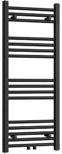 Koupelnový radiátor Benito - středové připojení 50mm/boční - 343 W - černá matná - 1000x450 mm