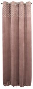 Dekorační vzorovaný velvet závěs KARIM II. růžová 140x250 cm (cena za 1 kus) MyBestHome