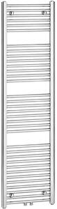 Koupelnový radiátor Benito - středové připojení 50mm/boční - 555 W - chrom - 1700x450 mm
