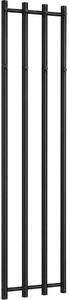 Koupelnový radiátor Bertini - háčky na ručníky - boční připojení - 380 W - černá matná - 1400x351 mm