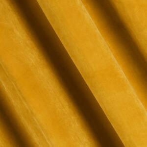 Dekorační velvet závěs VERMONT mustard/hořčicová 140x250 cm (cena za 1 kus) MyBestHome