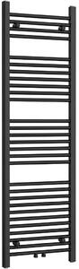 Koupelnový radiátor Benito - středové připojení 50mm/boční - 583 W - černá matná - 1500x450 mm