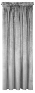 Dekorační velvet závěs s řasící páskou VILA stříbrná 140x270 cm (cena za 1 kus) MyBestHome