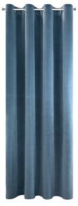 Dekorační velvet závěs ADELE RINGS modrá 140x250 cm (cena za 1 kus) MyBestHome