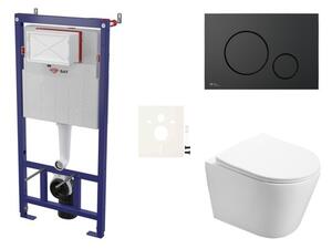 Cenově zvýhodněný závěsný WC set SAT do lehkých stěn / předstěnová montáž+ WC SAT Infinitio SIKOSSIN68K