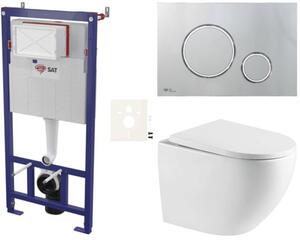 Závěsný WC set do lehkých stěn / předstěnová SAT SIKOSSTOR6771K