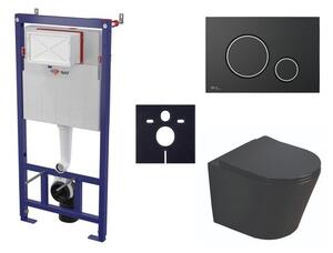 Cenově zvýhodněný závěsný WC set SAT do lehkých stěn / předstěnová montáž+ WC SAT Infinitio SIKOSSINB78K