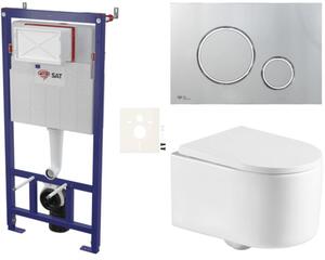 Závěsný WC set do lehkých stěn / předstěnová SAT SIKOSSREX7271K