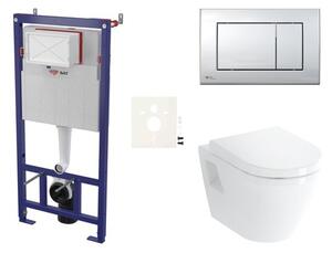 Cenově zvýhodněný závěsný WC set SAT do lehkých stěn / předstěnová montáž+ WC VitrA Integra SIKOSSINTSC21K