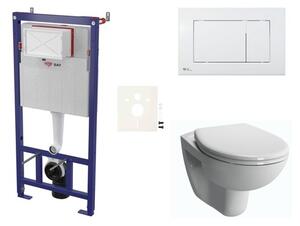 Cenově zvýhodněný závěsný WC set SAT do lehkých stěn / předstěnová montáž + WC VitrA Normus SIKOSSNORBO20K
