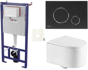 Závěsný WC set do lehkých stěn / předstěnová SAT SIKOSSREX7278K