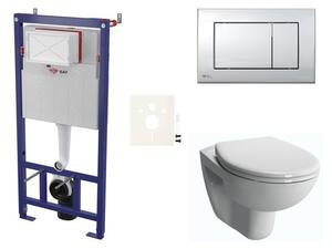 Cenově zvýhodněný závěsný WC set SAT do lehkých stěn / předstěnová montáž+ WC VitrA Normus SIKOSSNORBO21K