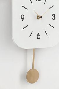 Nástěnné hodiny s kyvadlem pendulo bílé