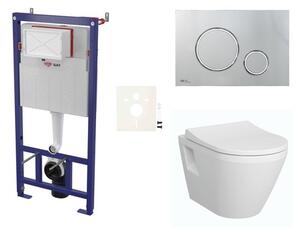 Cenově zvýhodněný závěsný WC set SAT do lehkých stěn / předstěnová montáž+ WC VitrA Integra SIKOSSINTRE71K