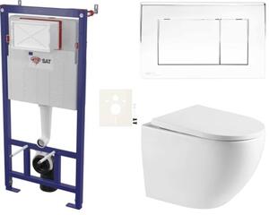 Závěsný WC set do lehkých stěn / předstěnová SAT SIKOSSTOR6721K