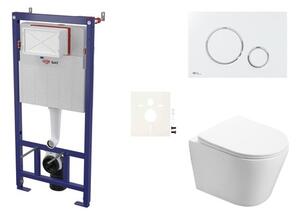 Cenově zvýhodněný závěsný WC set SAT do lehkých stěn / předstěnová montáž+ WC SAT Infinitio SIKOSSIN70K