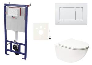 Cenově zvýhodněný závěsný WC set SAT do lehkých stěn / předstěnová montáž+ WC SAT Infinitio SIKOSSINF20K