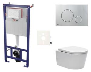 Cenově zvýhodněný závěsný WC set SAT do lehkých stěn / předstěnová montáž+ WC SAT Brevis SIKOSSBR71K