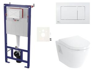 Cenově zvýhodněný závěsný WC set SAT do lehkých stěn / předstěnová montáž + WC VitrA Integra SIKOSSINTSC20K
