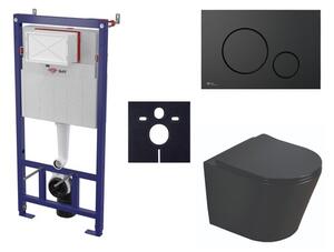 Cenově zvýhodněný závěsný WC set SAT do lehkých stěn / předstěnová montáž+ WC SAT Infinitio SIKOSSINB68K