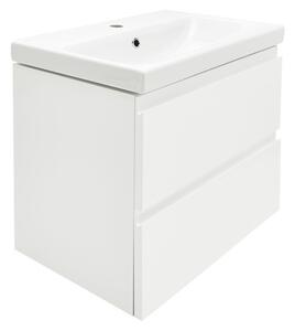 Koupelnová skříňka s umyvadlem Cersanit Dormo 60x37,5x62 cm bílá lesk SIKONCMO004BL