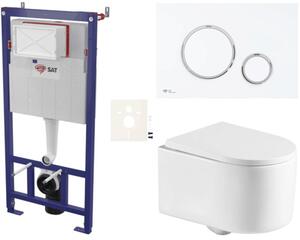 Závěsný WC set do lehkých stěn / předstěnová SAT SIKOSSTOR7276K