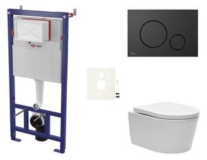 Cenově zvýhodněný závěsný WC set SAT do lehkých stěn / předstěnová montáž+ WC SAT Brevis SIKOSSBR68K
