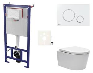 Cenově zvýhodněný závěsný WC set SAT do lehkých stěn / předstěnová montáž+ WC SAT Brevis SIKOSSBR70K