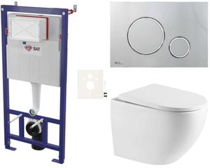 Závěsný WC set do lehkých stěn / předstěnová SAT SIKOSSREX6771K
