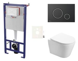 Cenově zvýhodněný závěsný WC set SAT do lehkých stěn / předstěnová montáž+ WC SAT Infinitio SIKOSSIN78K