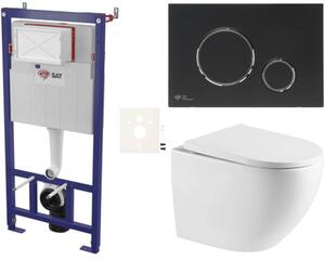 Závěsný WC set do lehkých stěn / předstěnová SAT SIKOSSTOR6778K