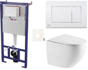 Závěsný WC set do lehkých stěn / předstěnová SAT SIKOSSREX6720K