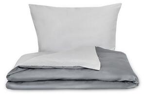 Saténové povlečení LUXURY COLLECTION tmavě šedé/světle šedé