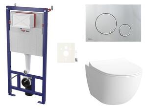Cenově zvýhodněný závěsný WC set SAT do lehkých stěn / předstěnová montáž + WC SAT Infinitio SIKOSSINF71K