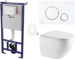 Závěsný wc set do lehkých stěn / předstěnová SAT SIKOSSREX6776K