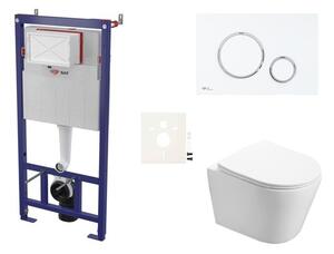 Cenově zvýhodněný závěsný WC set SAT do lehkých stěn / předstěnová montáž+ WC SAT Infinitio SIKOSSIN76K