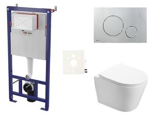 Cenově zvýhodněný závěsný WC set SAT do lehkých stěn / předstěnová montáž + WC SAT Infinitio SIKOSSIN71K