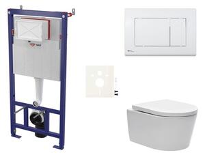 Cenově zvýhodněný závěsný WC set SAT do lehkých stěn / předstěnová montáž+ WC SAT Brevis SIKOSSBR20K
