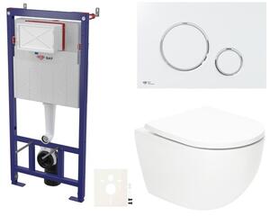 Závěsný WC set do lehkých stěn / předstěnová SAT Fusion SIKOSSTORFU70