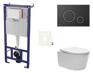 Cenově zvýhodněný závěsný WC set SAT do lehkých stěn / předstěnová montáž + WC SAT Brevis SIKOSSBR78K