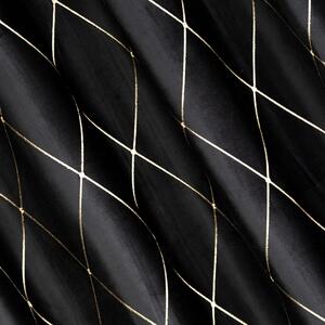 Dekorační vzorovaný velvet závěs PIERRE CARDIN - MARGOT černá 140x250 cm (cena za 1 kus) MyBestHome