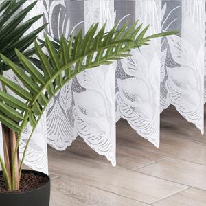Dekorační vzorovaná záclona na žabky KANTANA LONG bílá 200x250 cm (cena za 1 kus dlouhé záclony) MyBestHome