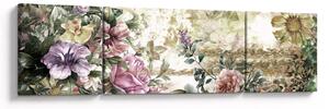 Obraz - Designové květiny (170x50 cm)