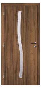 Solodoor Interiérové dveře Etta 1, 70 L, 750 × 1985 mm, fólie, levé, ořech královský, prosklené